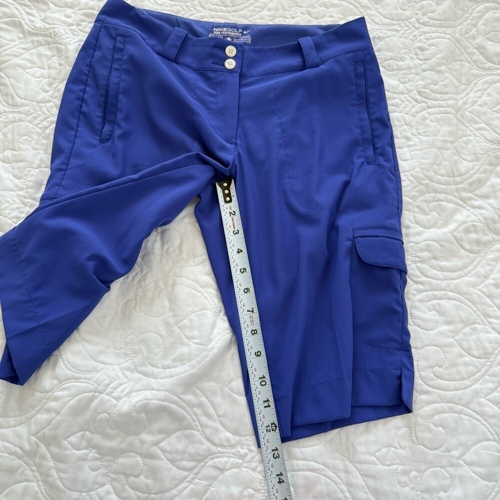 Nike Tour Performance Dri-Fit Periwinkle Sport Golf Bermuda Shorts Women's 4 EUC - Picture 11 of 11